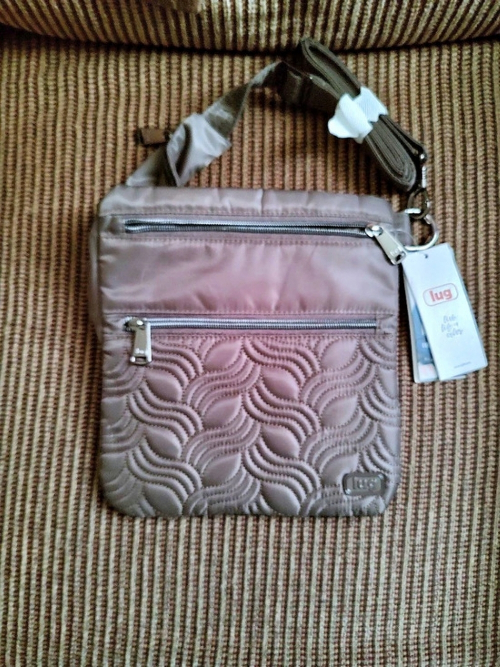 LugQuilted Crossbody Bag in Brown NWT